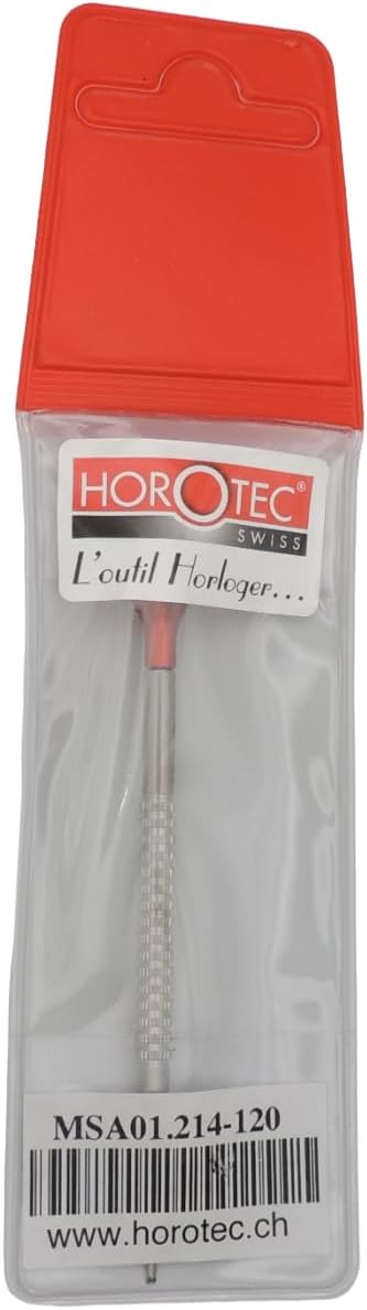 Horotec MSA01.214 Uhrmacher-Schraubendreher, Gehäuse und Bit in T-Form, Edelstahl, kugelgelagerter A