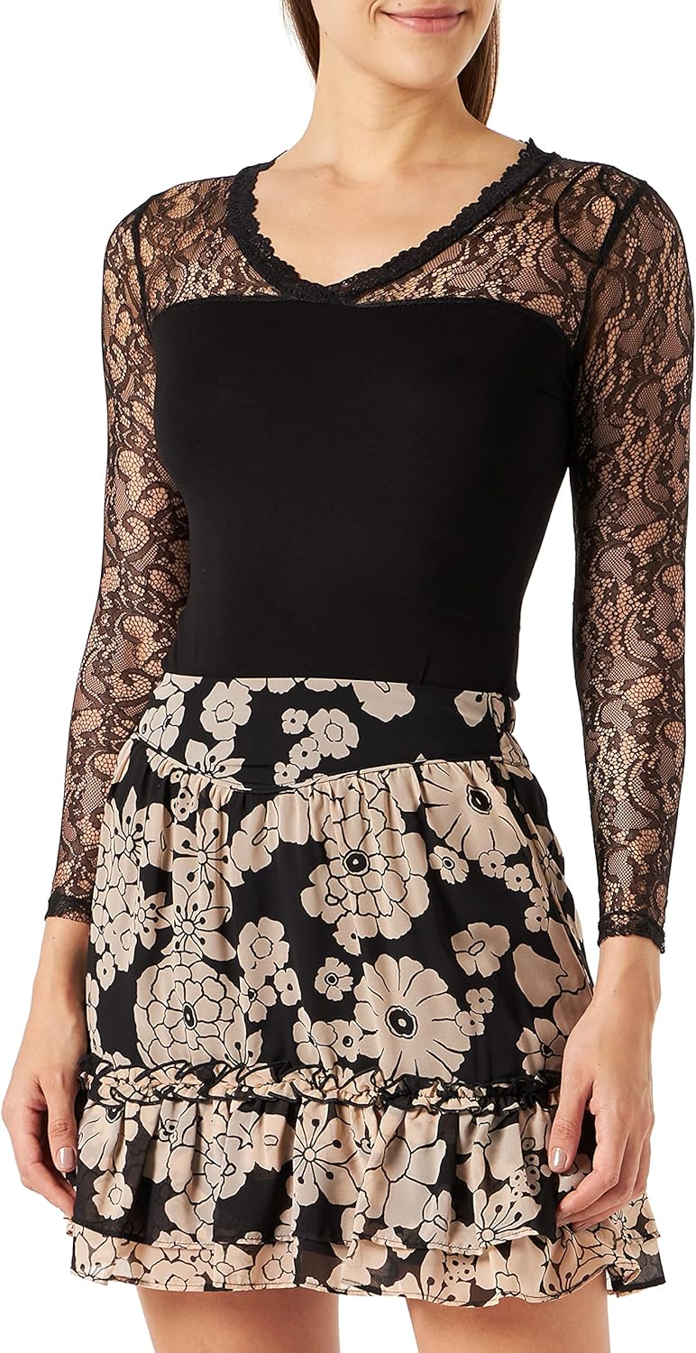 Naf Naf Damen Baby Rock 38 Sixties Noir, 38 Sixties Noir