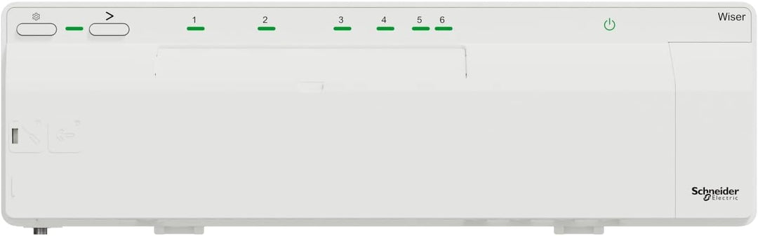 Schneider Electric CCTFR6610 Wiser Smart Home Fussbodenheizungssteuerung Standalone oder per App, Ve