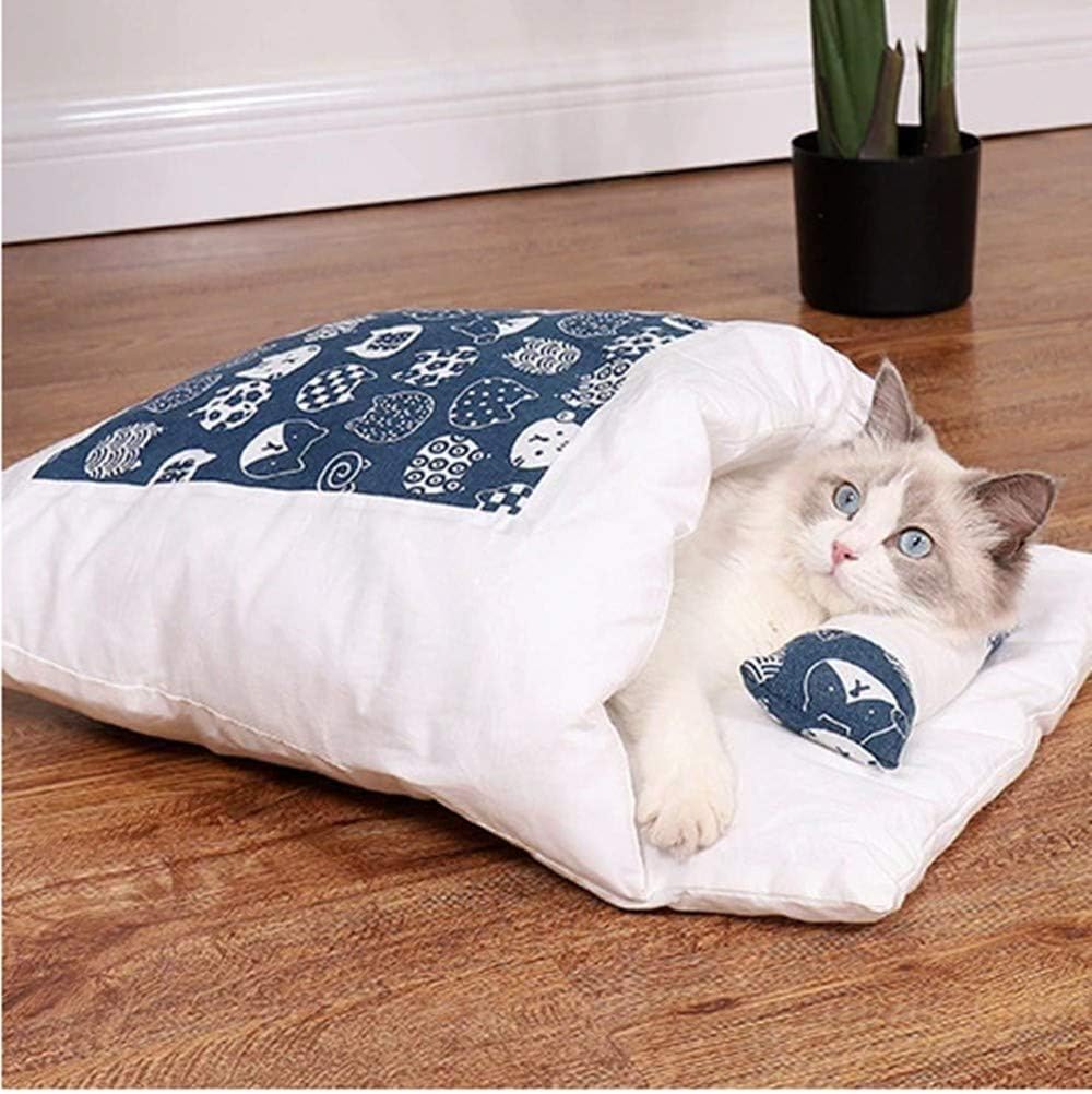 Orthopädischer Katzenschlafsack, Katzenschlafsack Warm, Katzen Schlafsack, Gemütliche Beruhigende Ka