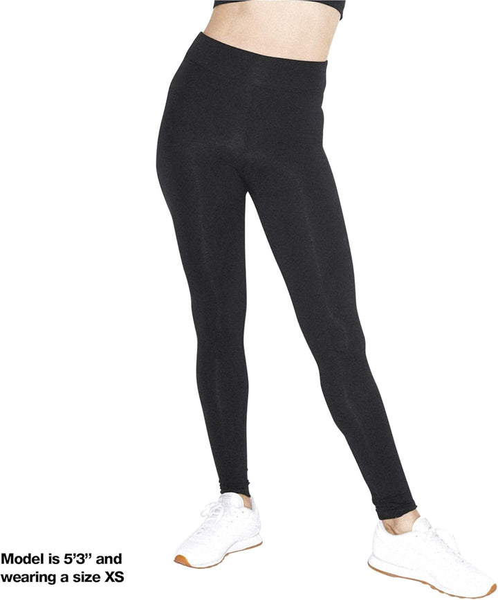 American Apparel Damen Cotton Spandex Jersey High-Waist Leggings S Schwarz, S Schwarz