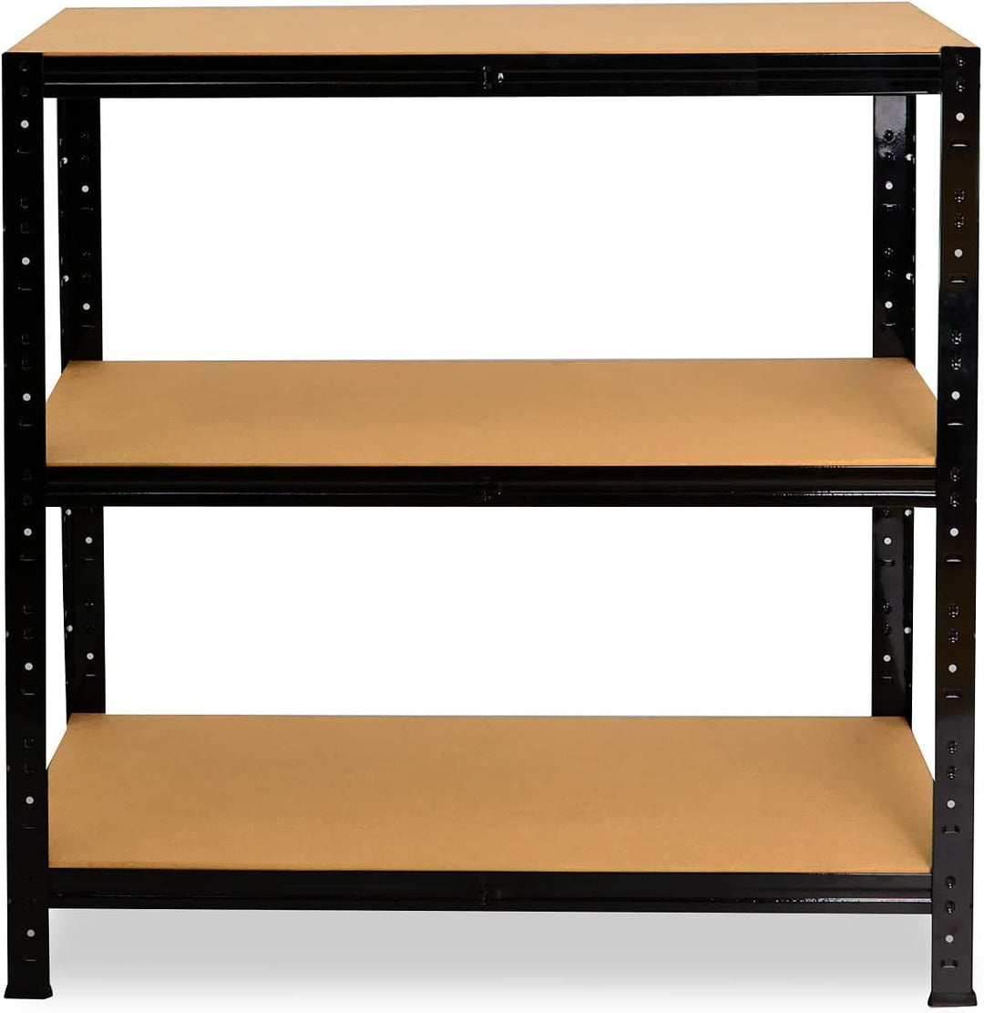 shelfplaza® 90x110x30cm Black Schwerlastregal schwarz/Metallregal schwarz 3 Böden à 175kg Tragkraft/