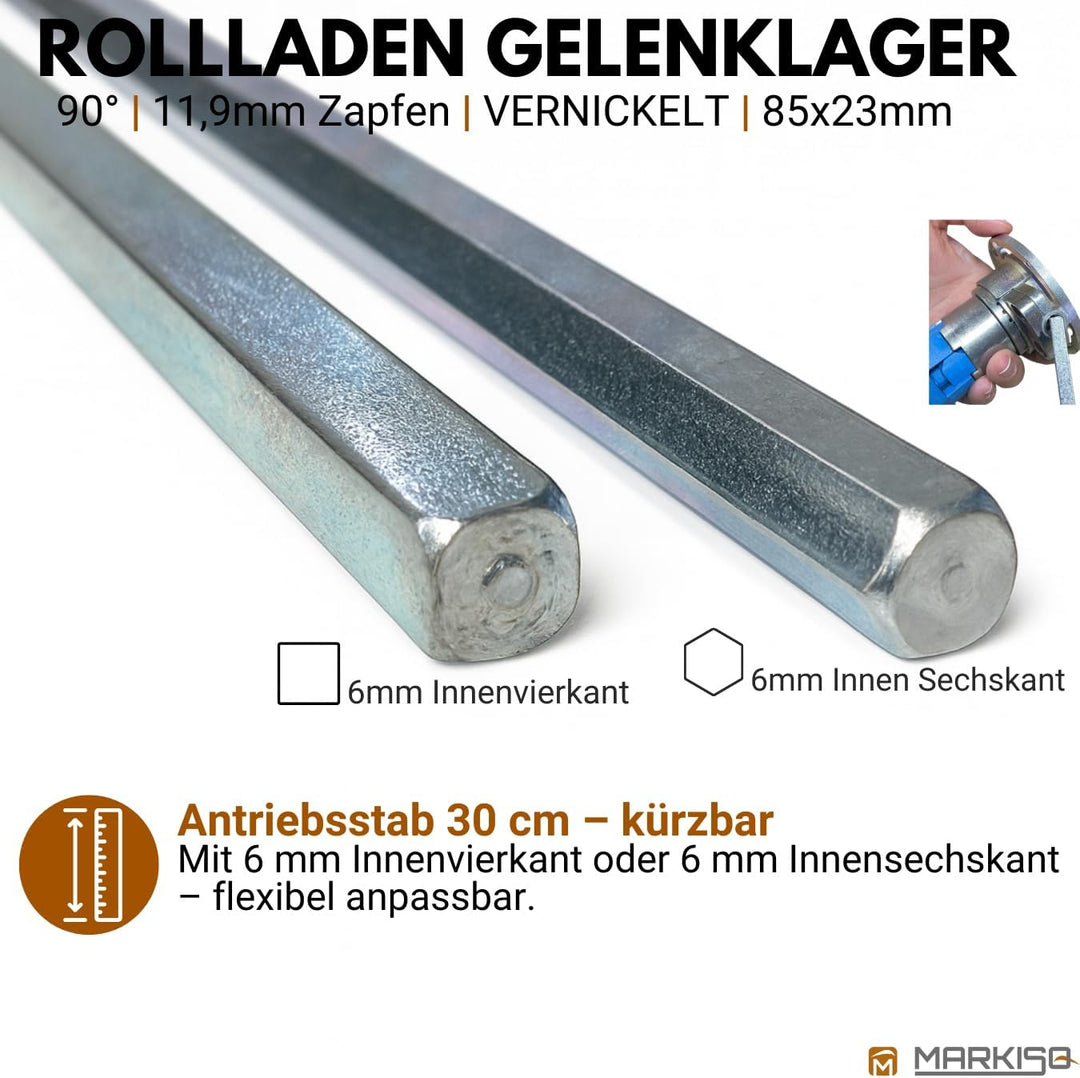 Rolladen Gelenklager 90° Lager Getriebe für Rolladen Rolladenlager Rolladen Kurbelgetriebe Gelenklag