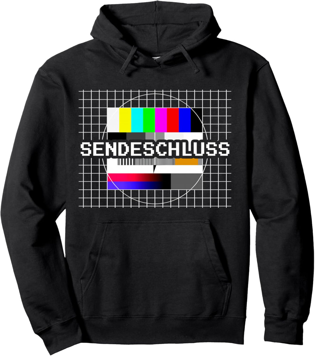 Testbild Sendeschluss 90er Party 80er Jahre Retro Kostüm Pullover Hoodie