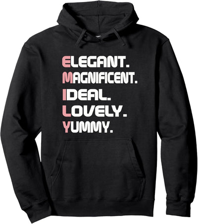 Emily Name Letters for Emily Pullover Hoodie