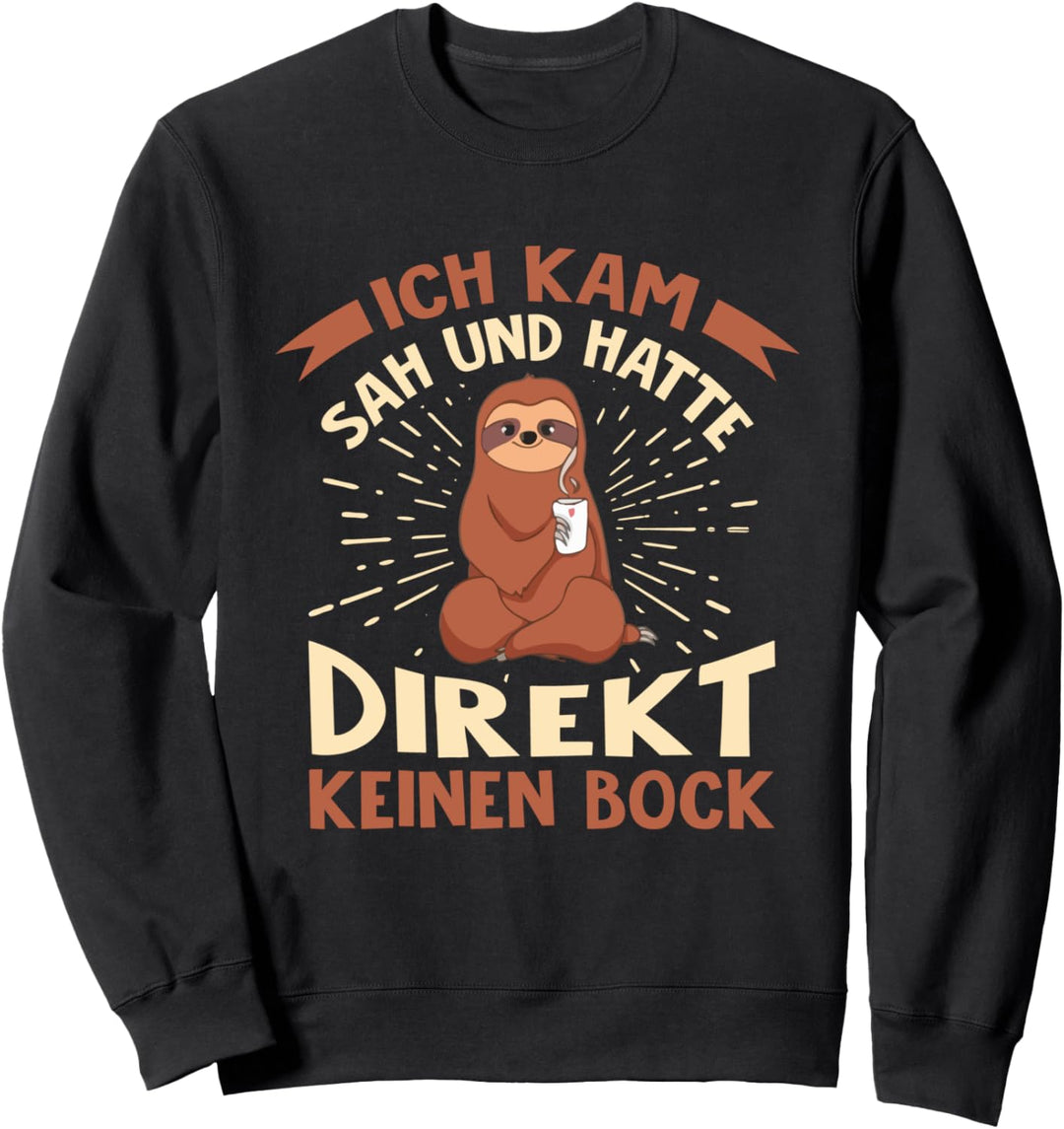 Ich Kam Sah Und Hatte Direkt Keinen Bock - Lustiger Spruch Sweatshirt