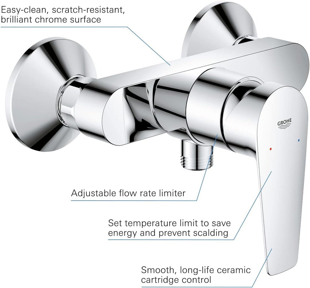 GROHE StartEdge - Einhand- Brausearmatur & BauEdge | Badarmatur- Einhand-Waschtischbatterie, S-Size