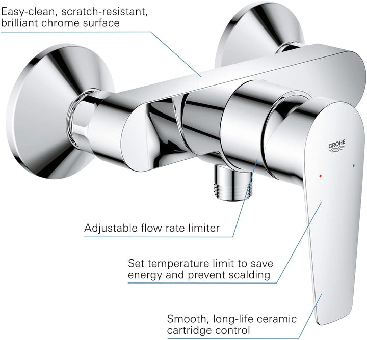 GROHE StartEdge - Einhand- Brausearmatur & BauEdge | Badarmatur- Einhand-Waschtischbatterie, S-Size