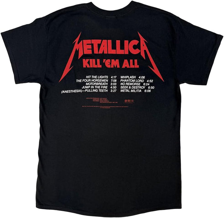 Metallica T Shirt Kill Em All Tracks Band Logo Nue offiziell Herren