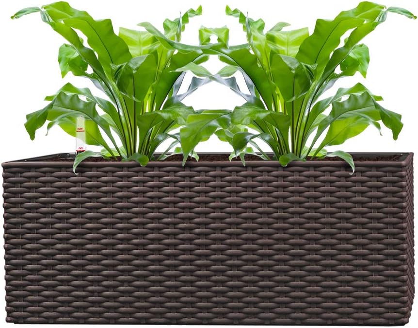 Pflanzwerk® ÖKOSYSTEM Pflanzkübel TUB - Blumentöpfe Übertöpfe mit BEWÄSSERUNGSSYSTEM - 20x50x20cm Ra