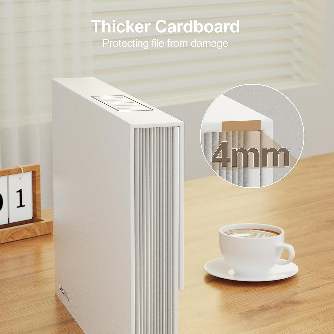 JiaWei Dokumentenmappe A4 mit Magnetisch Deckel, 13 Fächern, Fächermappe mit Etiketten, Aus 2250 g/m