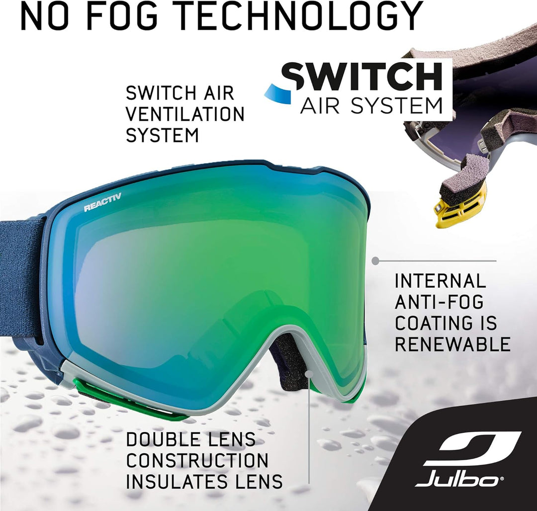 Julbo Unisex Quickshift Skibrille mit Photochromen Reactiv Display Einheitsgrösse Blau / Grün, Einhe