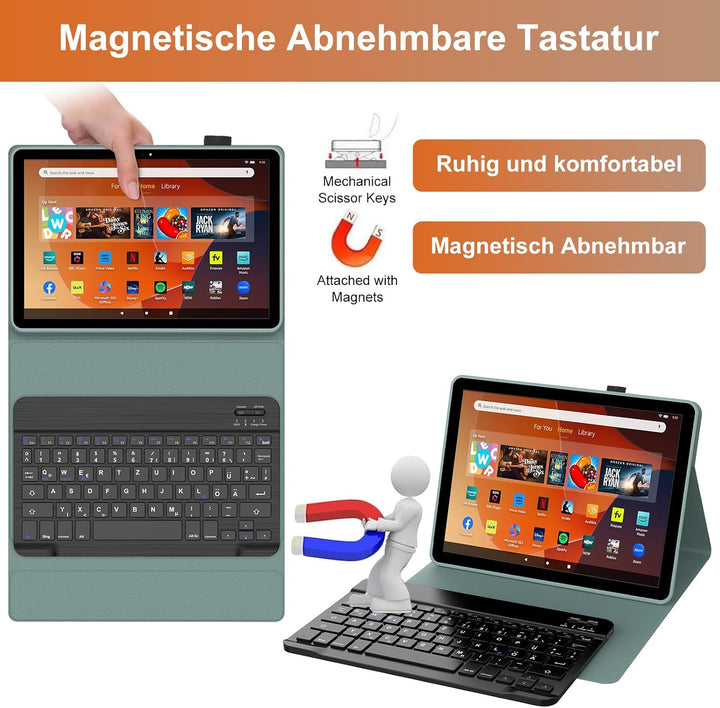 Tastatur für Fire HD 10 2023 13th /HD 10 Plus 10.1&