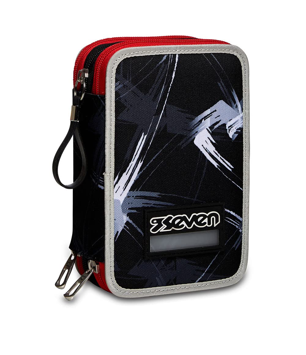 Seven Federmäppchen, Mäppchen, mehrfarbig, Federtasche für Schreibwaren, Etui mit Stiften, Kugelschr