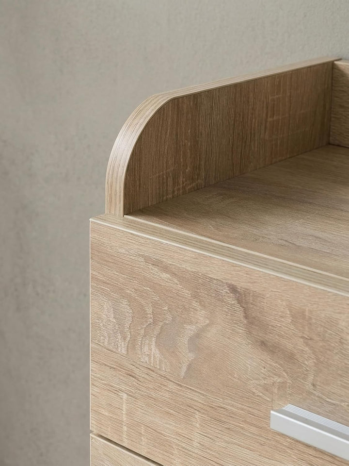 KADIMA DESIGN Rollcontainer WL5.749 40x70,5x33cm Sonoma | Schreibtisch-Container Rollschrank 4 Schub
