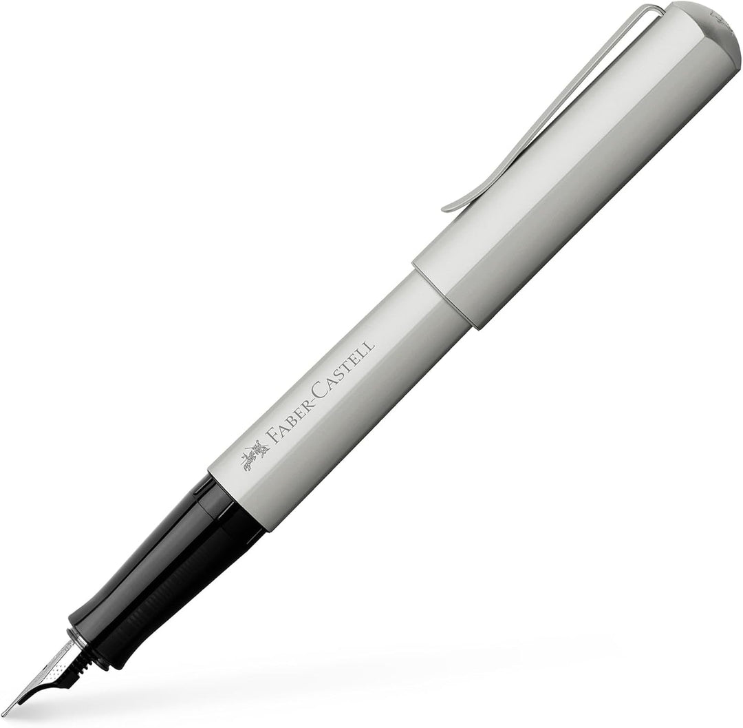 Faber-Castell 150592 - Füller Hexo, Federbreite EF, silber matt, 1 Stück Füller Hexo EF Silber matt,