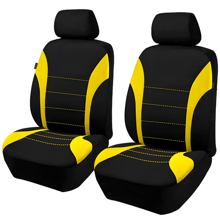 2 Stück Autositzbezüge für Vordersitze,Atmungsaktiv Autositzschoner Airbag-kompatibler Autositzabdec