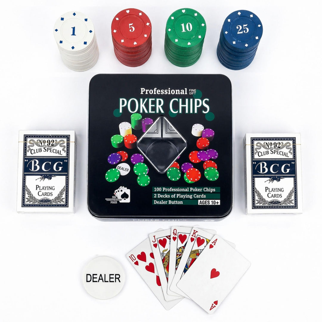 MAGIC SELECT Poker Set Spiel. Texas Holdem Poker Set Tragbar. Poker Komplett 100 Poker Chips, 2 Kart