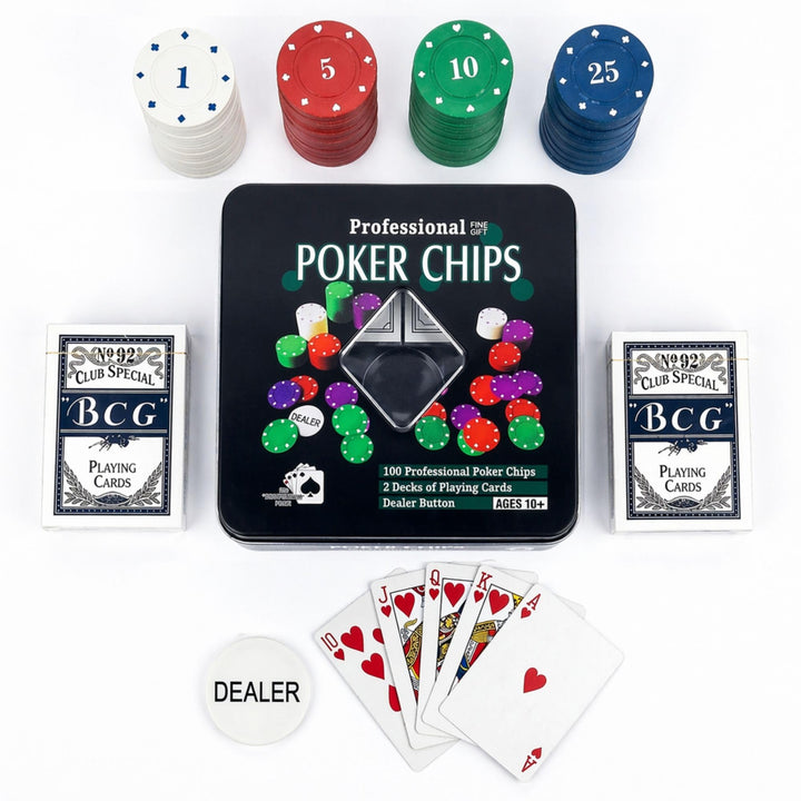 MAGIC SELECT Poker Set Spiel. Texas Holdem Poker Set Tragbar. Poker Komplett 100 Poker Chips, 2 Kart