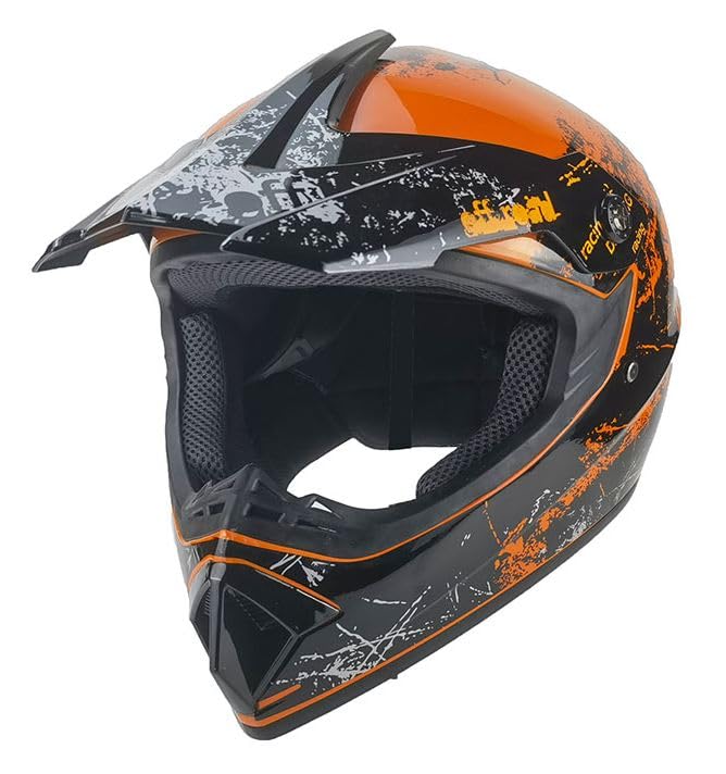 Kinder Crosshelm Racing AHP – Motorradhelm für Kinder, ABS-Schale, robuster Kinderhelm für Downhill,