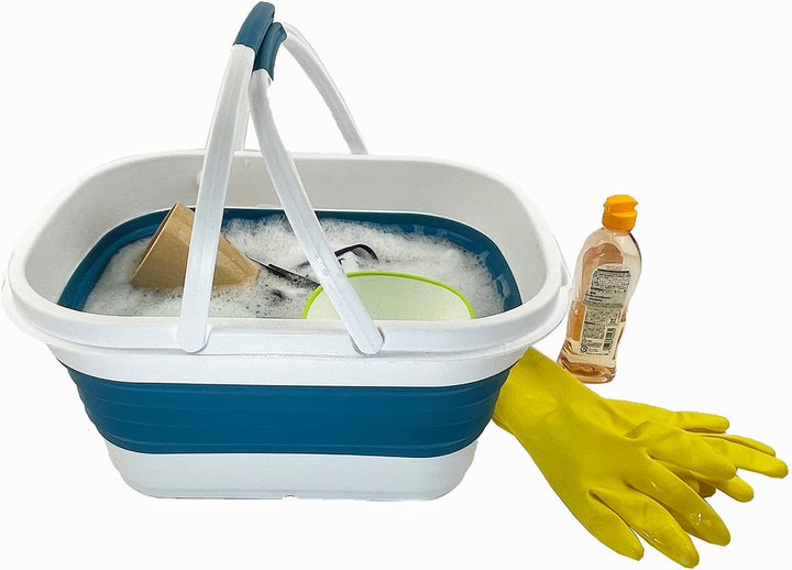SAMMART 13L Faltbarer Korb mit Griff – Tragbarer Picknickkorb/Krater für den Aussenbereich – Faltbar