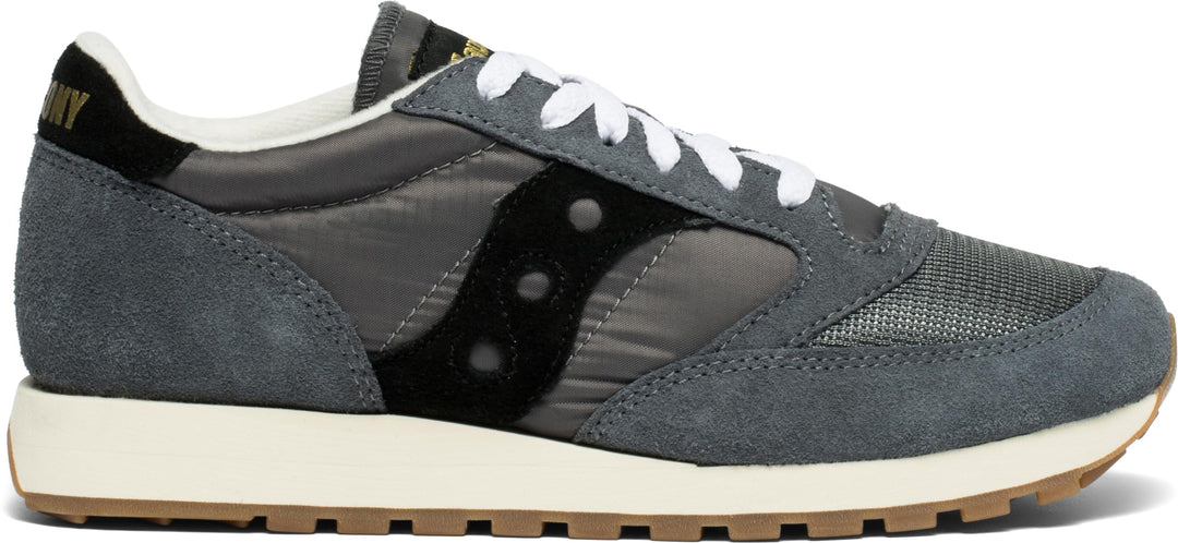Saucony Jazz Original Vintage Herren Sportschuhe 35.5 EU Grey Black, 35.5 EU Grey Black