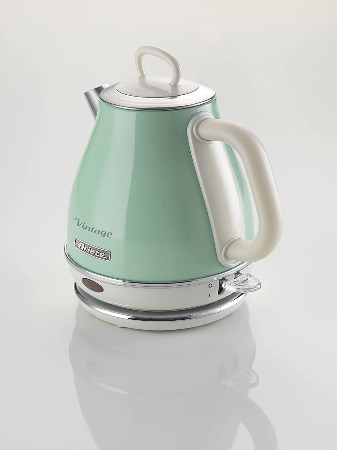 Ariete, 2868 Vintage, elektrischer Design-Wasserkocher aus Edelstahl für Aufgussgetränke, Tee und Kr