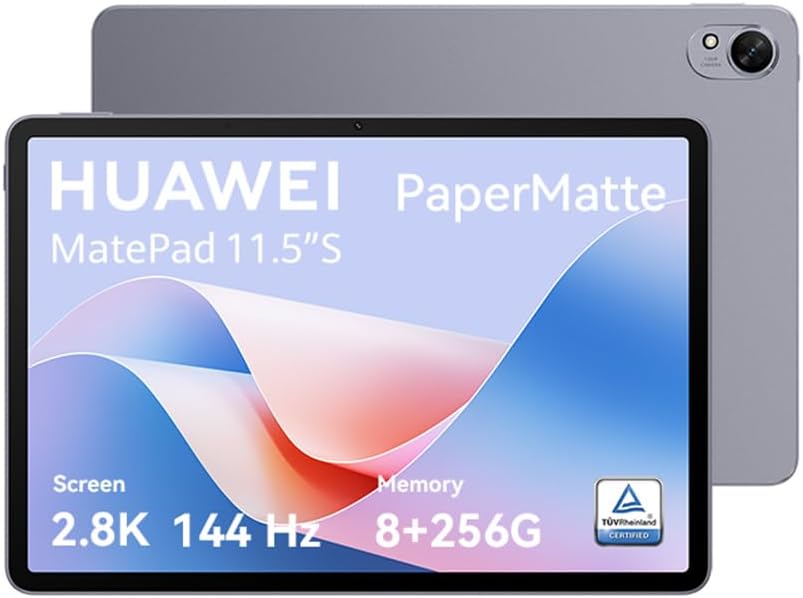 HUAWEI MatePad 11,5″S PaperMatte Edition Tablet, 8GB+256GB, 2,8K FullView Display, 144 Hz hohe Bildw
