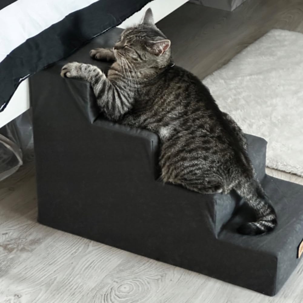 Sofatreppe für Hunde und Katzen – Hundetreppe für Bett & Sofa – 3- oder 4-stufig, rutschfest & wasch