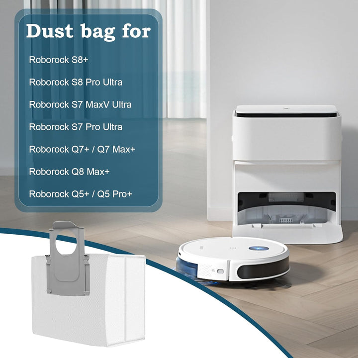 10 Stück Staubbeutel für Roborock S8+/ S8 Pro Ultra/ S7 MaxV Ultra/ S7 Pro Ultra/ Q7+/ Q7 Max+ Staub