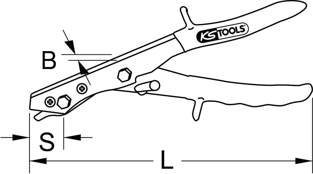 KS Tools 140.2175 Blechknabber,265mm