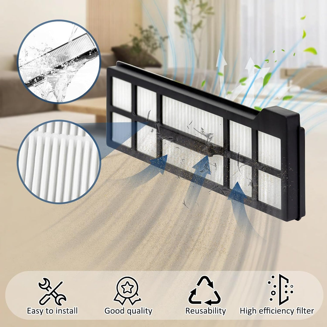VIEWALL 19 Pack Zubehör für Eufy X10 Pro Omni Staubsauger,1 Hauptbürste,4 Wischtuch-Pads,4 Seitenbür