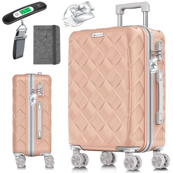 KESSER® Reisekoffer 84L Koffer ABS Hartschalenkoffer mit Zahlenschloss, Kofferwaage & Reisebrieftasc