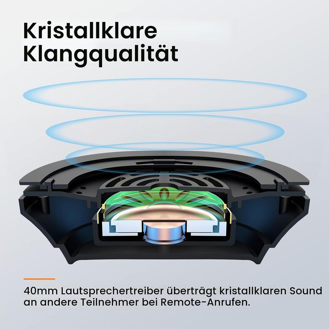 EKSA H2 USB Headset mit Mikrofon, Office PC Headset mit ENC Mic, Stummschalter &amp; Lautstärkeregler, O
