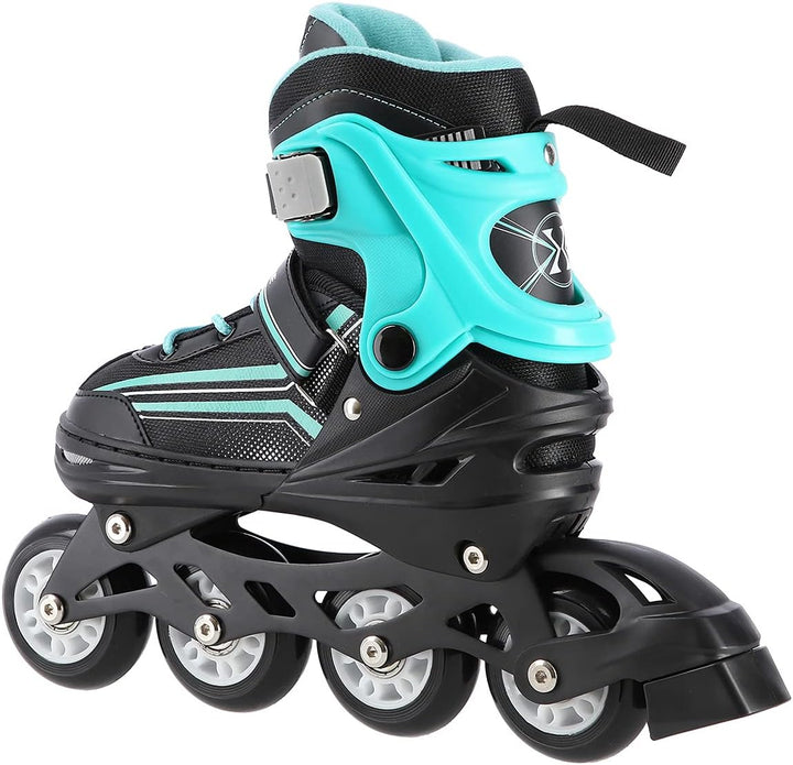 Nils Extreme NH18190 2-in-1 Inline Skates und Schlittschuhe, Schwarz-Türkis
