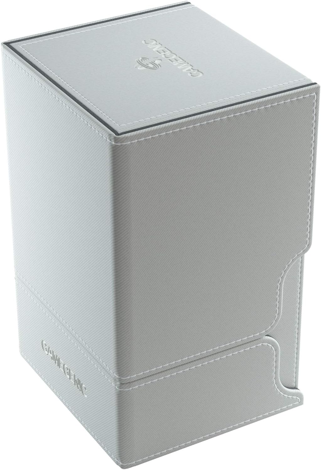Gamegenic Watchtower 100-Card Convertible Deck Box, White Weiss, Weiss