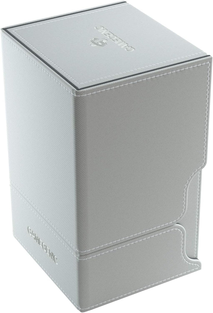 Gamegenic Watchtower 100-Card Convertible Deck Box, White Weiss, Weiss