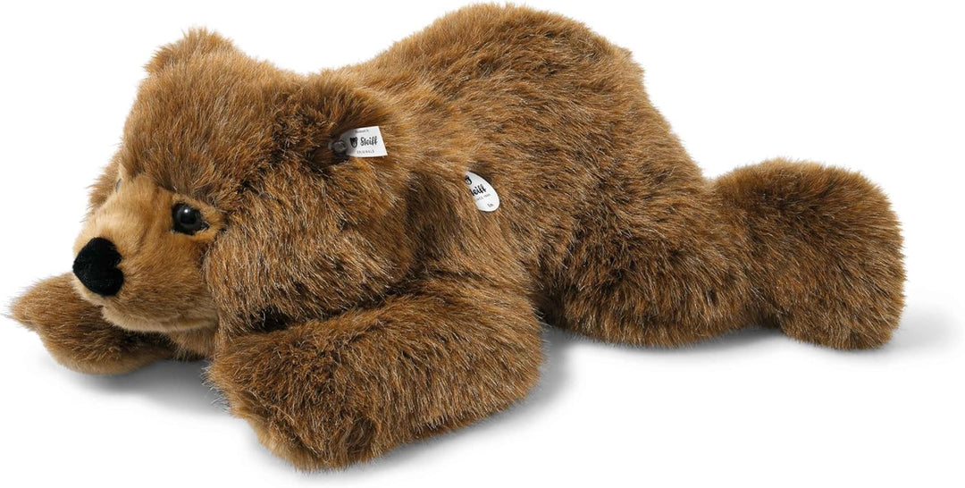 Steiff 070037 45 liegend Urs Braunbär, BRAUN MELIERT, 45 cm, Braun Meliert