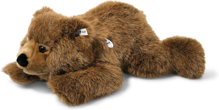 Steiff 070037 45 liegend Urs Braunbär, BRAUN MELIERT, 45 cm, Braun Meliert