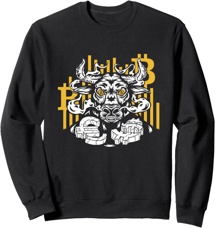 Bitcoin Bull Kryptowährung Blockchain-Technologie Sweatshirt
