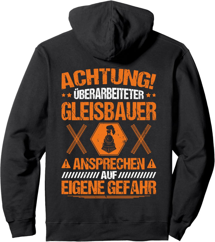 Schienenarbeiter Überarbeiteter Gleisbauer Pullover Hoodie