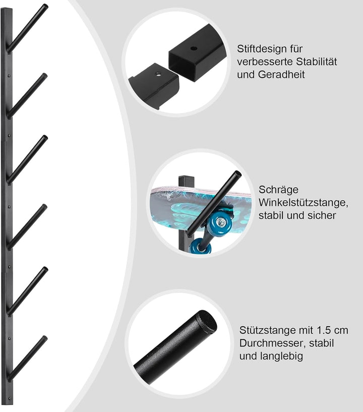 DEYOFA Skateboard Wandhalterung, Skateboard Halterung, Snowboard Wandhalterung, Snowboard Halterung