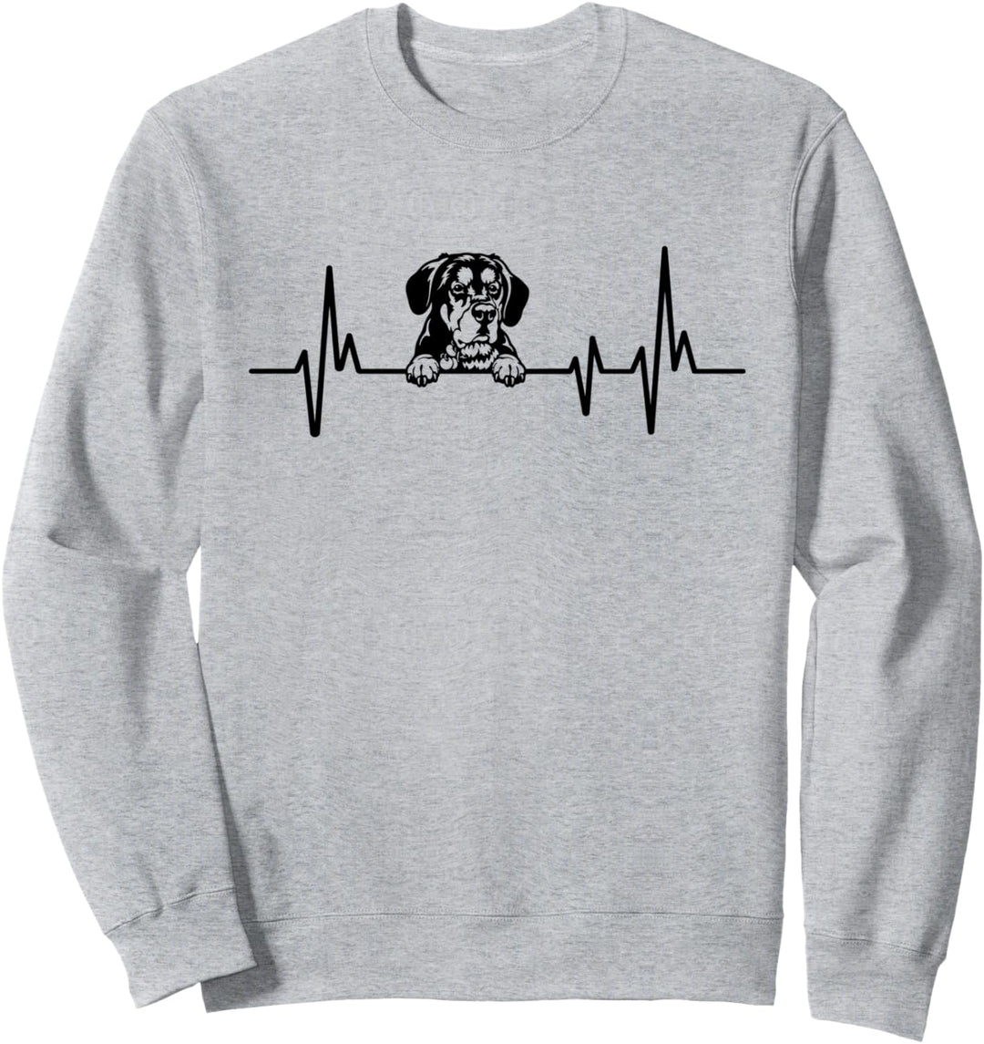 Heartbeat Herzschlag Design Grosser Schweizer Sennenhund Sweatshirt