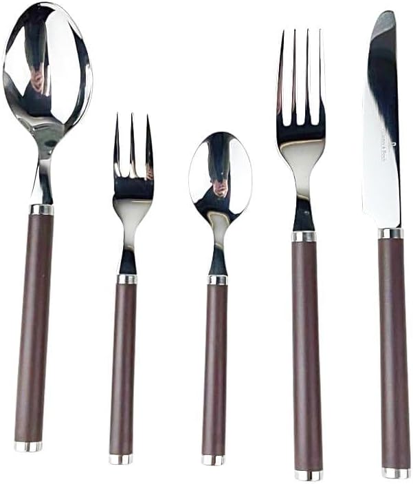 Villeroy und Boch Play Chocolate Brown Tafelbesteck, für bis zu 6 Personen, 30-teilig, Edelstahl, Gr