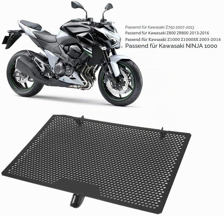 Kühlerschutz, Motorrad Kühlergrill Abdeckung Schutz Passend für Kawasaki Z750 Z800 Z1000