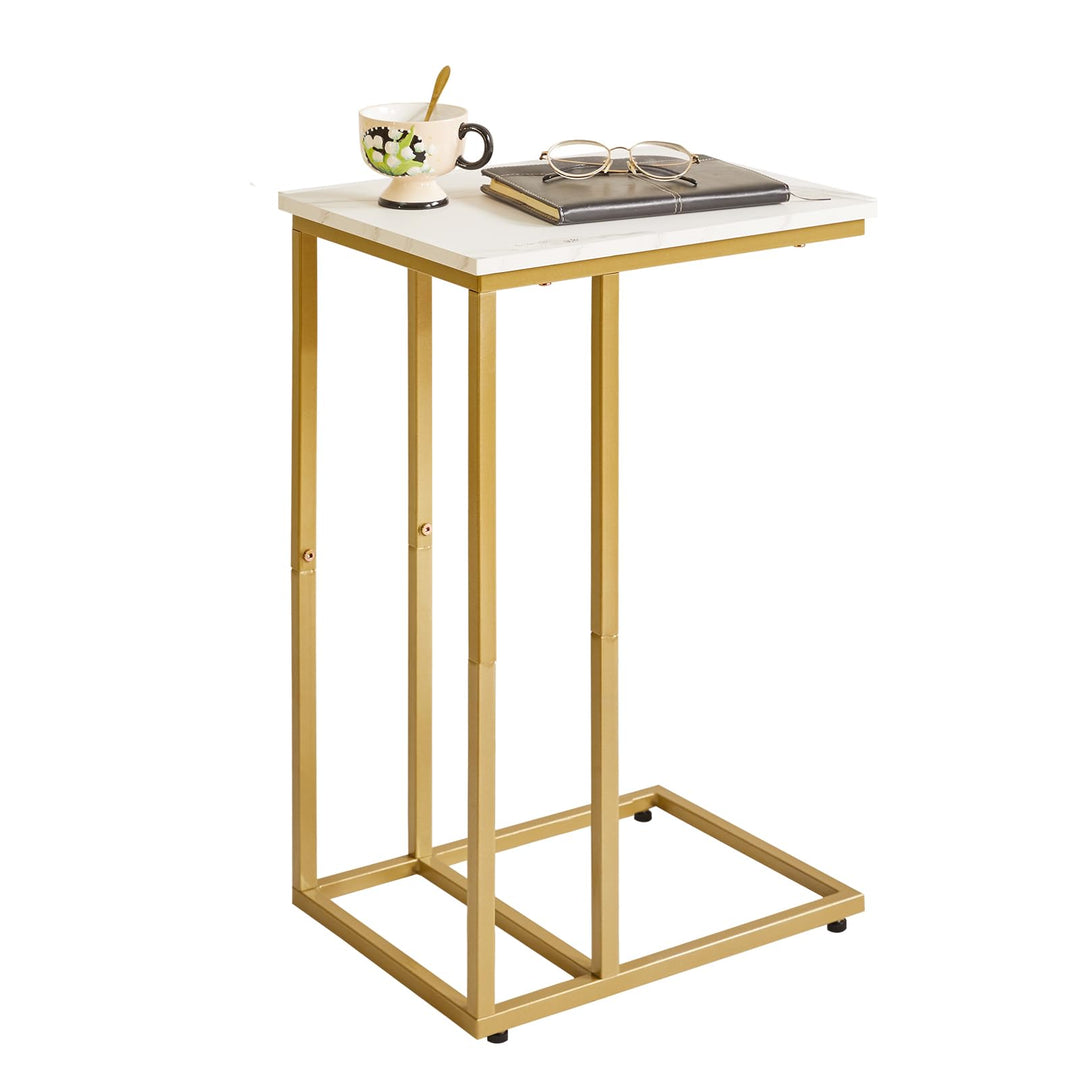 Aibiju C-Form Beistelltisch, Betttisch Laptoptisch, Beistelltisch Sofa, Geeignet für Schlafzimmer, W
