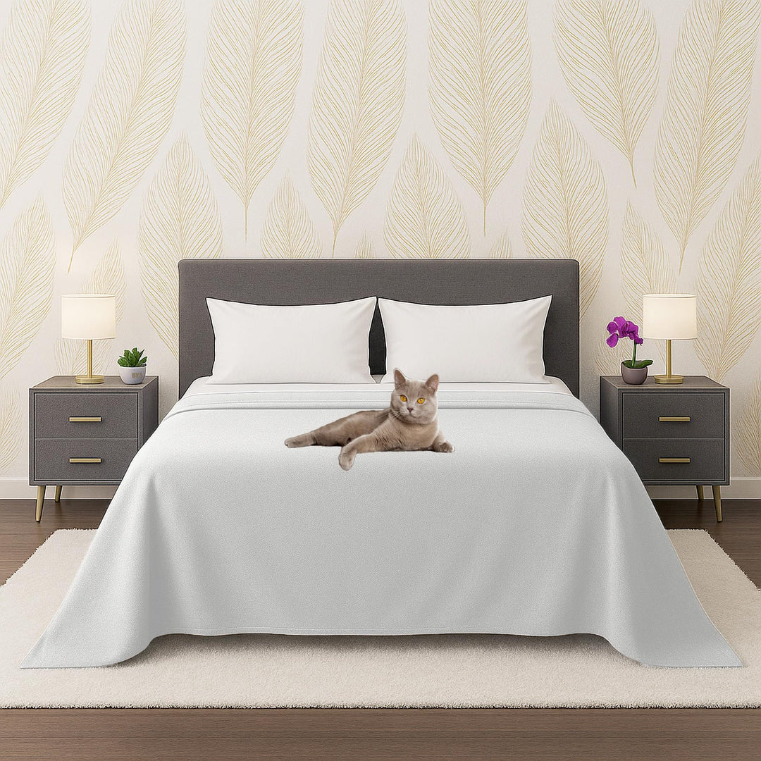 Byour3 - Tagesdecke Reine Baumwolle 100% LICHT Doppelbett Einzelbett Queen Size Bettdecke Rechteckig