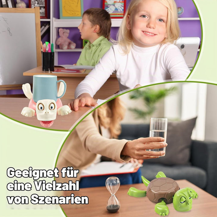 2 Stück Turtle Coaster, 3D-Gedruckter Schildkröten-Untersetzer,lustigem Gesicht Schildkröte Coasters