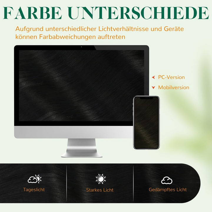 Easyouth Tape on Extensions Echthaar Haar Extensions Tape Echthaar Farbe Pechschwarz 12 Zoll 30g Tap