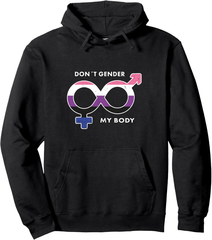 Genderfluid Flagge Design gegen Geschlechterrollen Pullover Hoodie